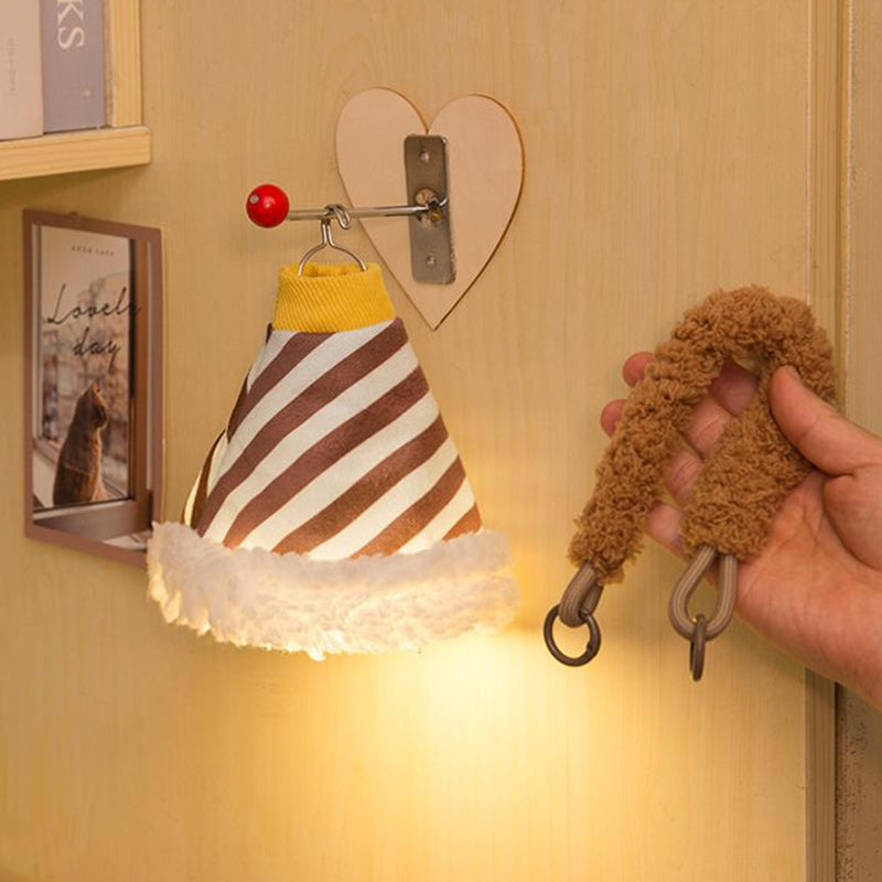 Moderne Art Deco Stoff Wiederaufladbare Glockenstreifen LED Wandlampen Nachtlicht für den Einsatz am Bett im Schlafsaal 