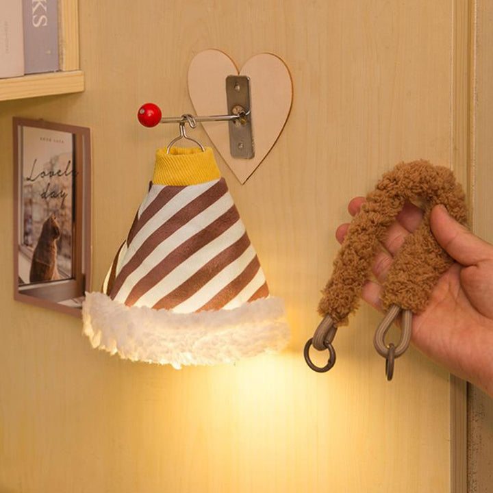 Moderne Art Deco Stoff Wiederaufladbare Glockenstreifen LED Wandlampen Nachtlicht für den Einsatz am Bett im Schlafsaal 