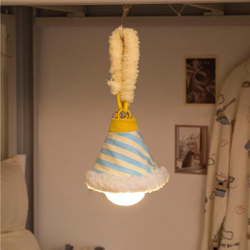 Moderne Art Deco Stoff Wiederaufladbare Glockenstreifen LED Wandlampen Nachtlicht für den Einsatz am Bett im Schlafsaal 