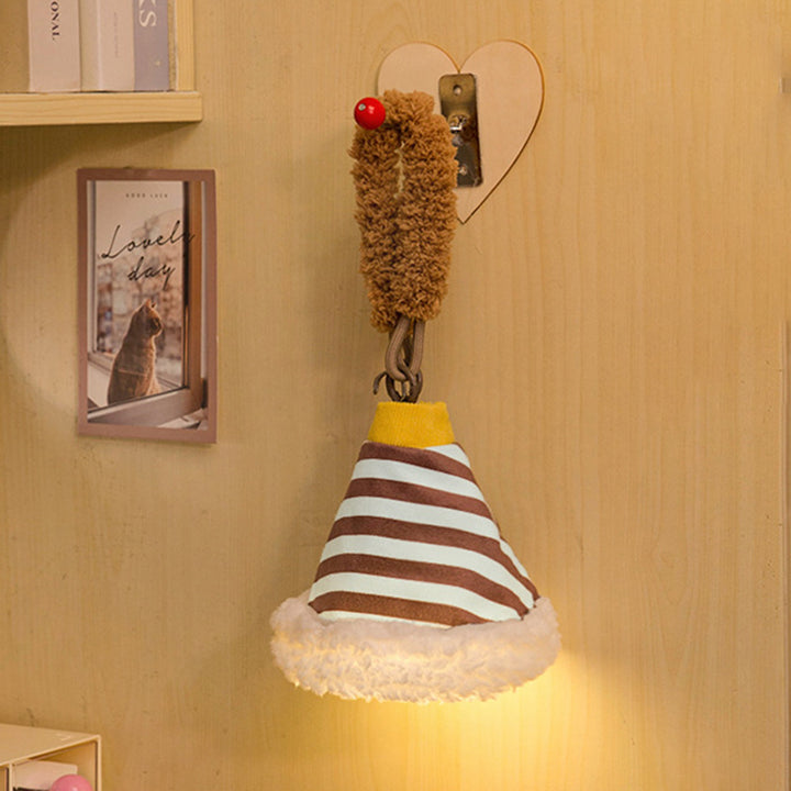 Moderne Art Deco Stoff Wiederaufladbare Glockenstreifen LED Wandlampen Nachtlicht für den Einsatz am Bett im Schlafsaal 