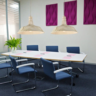Suspension Luminaire Contemporain en Aluminium à Grain de Bois avec Dôme à 1 Lumière pour Salle à Manger 