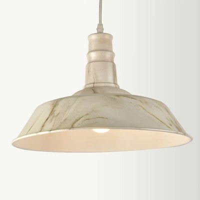 Suspension Luminaire Contemporain en Aluminium à Grain de Bois avec Dôme à 1 Lumière pour Salle à Manger 