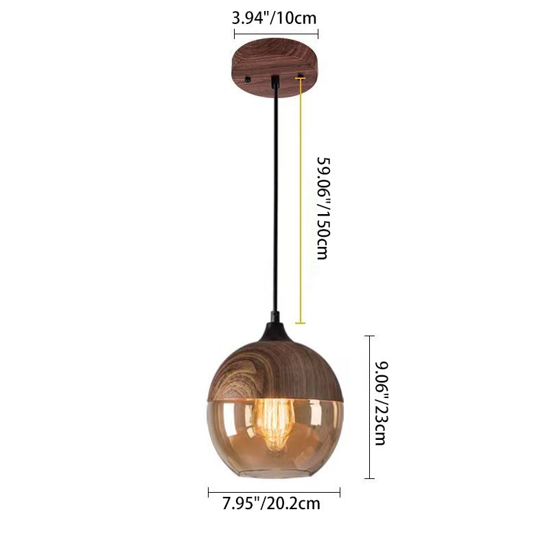 Suspension contemporaine industrielle en fer et verre en forme de cylindre globe à 1 lumière pour salle à manger 