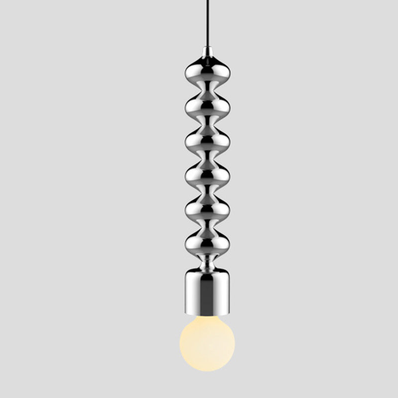 Zeitgenössische kreative Eisen- und Glas-Kürbis 1-Licht-Pendelleuchte für Nachttisch & Esszimmer 