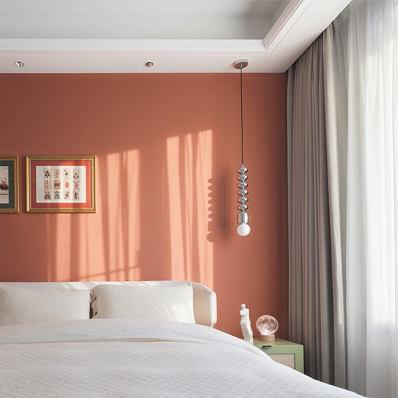 Zeitgenössische kreative Eisen- und Glas-Kürbis 1-Licht-Pendelleuchte für Nachttisch & Esszimmer 