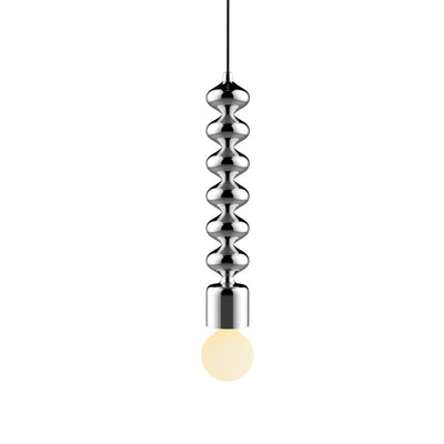 Zeitgenössische kreative Eisen- und Glas-Kürbis 1-Licht-Pendelleuchte für Nachttisch & Esszimmer 