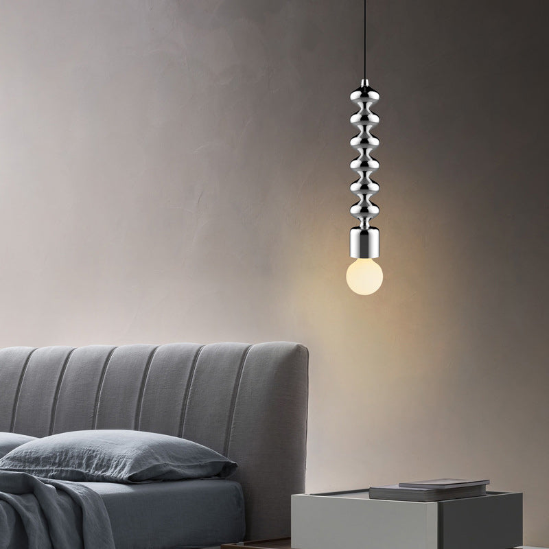 Zeitgenössische kreative Eisen- und Glas-Kürbis 1-Licht-Pendelleuchte für Nachttisch & Esszimmer 