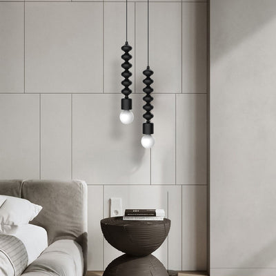 Zeitgenössische kreative Eisen- und Glas-Kürbis 1-Licht-Pendelleuchte für Nachttisch & Esszimmer 