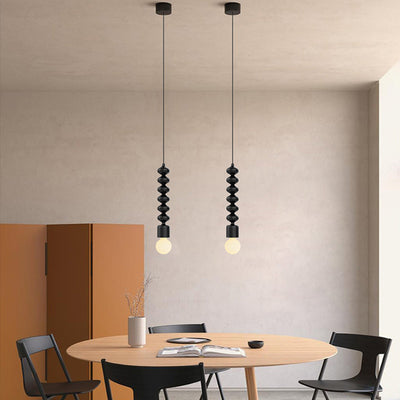 Zeitgenössische kreative Eisen- und Glas-Kürbis 1-Licht-Pendelleuchte für Nachttisch & Esszimmer 