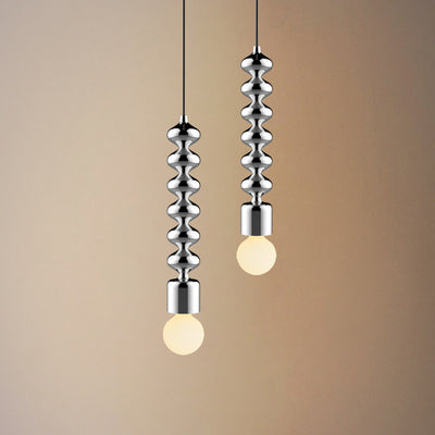 Zeitgenössische kreative Eisen- und Glas-Kürbis 1-Licht-Pendelleuchte für Nachttisch & Esszimmer 