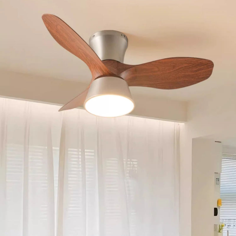 Moderner Mid-Century Eisen ABS Acryl Runde LED Semi-Flush Mount Deckenventilator Licht Für Wohnzimmer & Schlafzimmer 