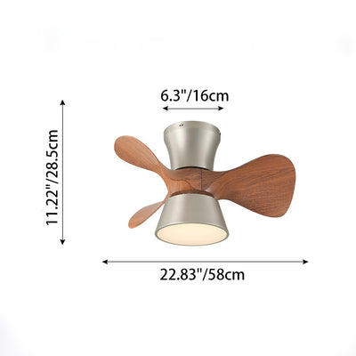 Moderner Mid-Century Eisen ABS Acryl Runde LED Semi-Flush Mount Deckenventilator Licht Für Wohnzimmer & Schlafzimmer 