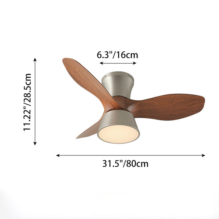 Modern Mid-Century Iron ABS Acrylic Round LED Semi-Flush Mount Ceiling Fan Light For Living Room &amp; Bedroom