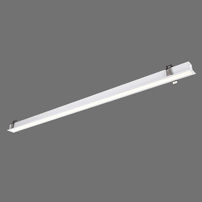 Anti-Glare LED Linear Flush Mount Ceiling Light - Recessed Aluminum Seamless Splicing For Home Office