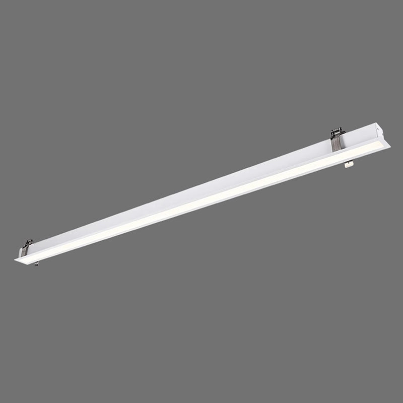 Anti-Glare LED Linear Flush Mount Ceiling Light - Recessed Aluminum Seamless Splicing For Home Office