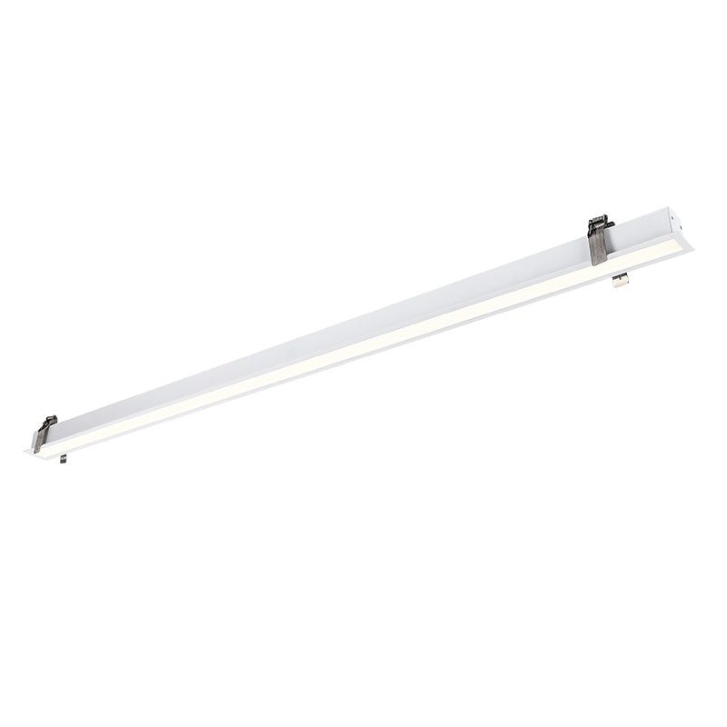 Anti-Glare LED Linear Flush Mount Ceiling Light - Recessed Aluminum Seamless Splicing For Home Office