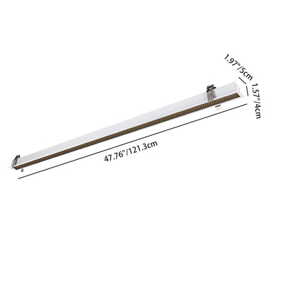 Anti-Glare LED Linear Flush Mount Ceiling Light - Recessed Aluminum Seamless Splicing For Home Office