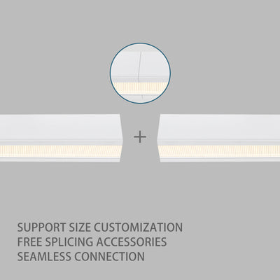 Anti-Glare LED Linear Flush Mount Ceiling Light - Recessed Aluminum Seamless Splicing For Home Office