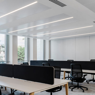 Anti-Glare LED Linear Flush Mount Ceiling Light - Recessed Aluminum Seamless Splicing For Home Office