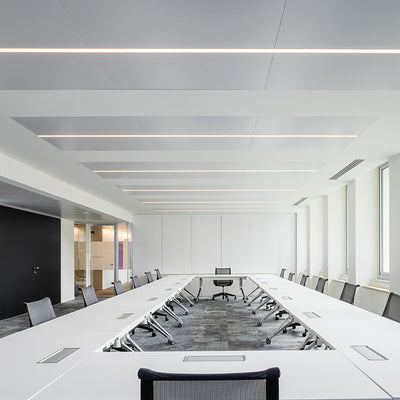 Anti-Glare LED Linear Flush Mount Ceiling Light - Recessed Aluminum Seamless Splicing For Home Office