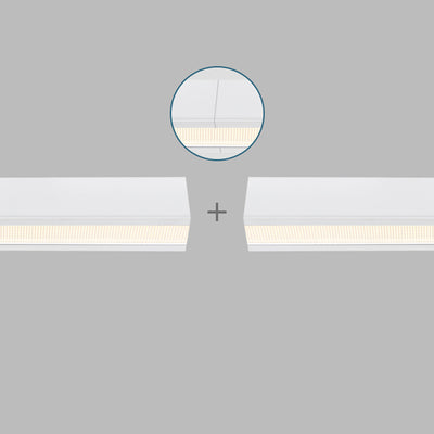 Anti-Glare LED Linear Flush Mount Ceiling Light - Recessed Aluminum Seamless Splicing For Home Office