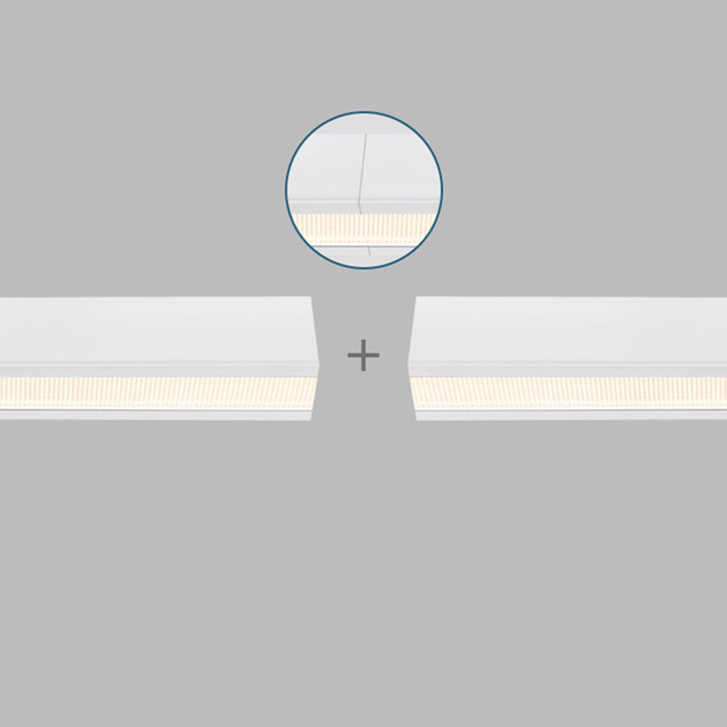 Anti-Glare LED Linear Flush Mount Ceiling Light - Recessed Aluminum Seamless Splicing For Home Office