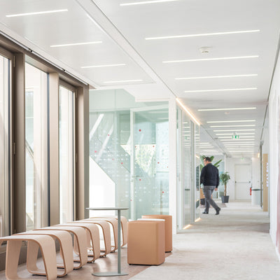 Anti-Glare LED Linear Flush Mount Ceiling Light - Recessed Aluminum Seamless Splicing For Home Office