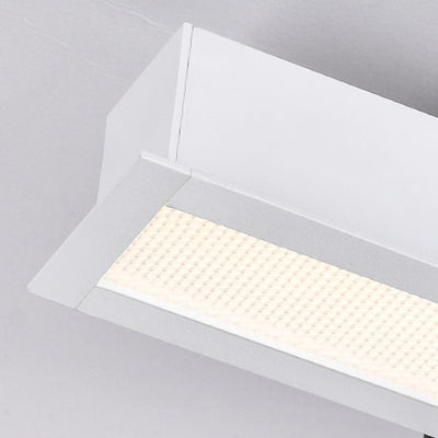 Anti-Glare LED Linear Flush Mount Ceiling Light - Recessed Aluminum Seamless Splicing For Home Office