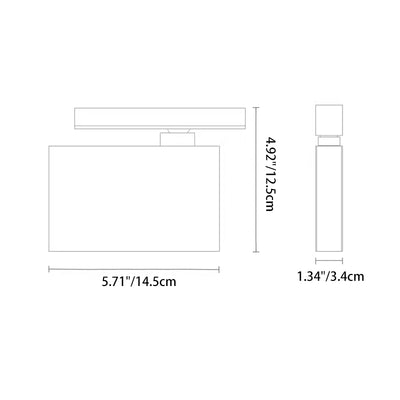 ضوء كشاف LED مستطيل ذو مؤشر تجسيد لوني عالي - مصباح سقف شبه مدمج من الألومنيوم بأسلوب بسيط للمكتب المنزلي 