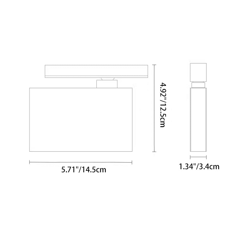 ضوء كشاف LED مستطيل ذو مؤشر تجسيد لوني عالي - مصباح سقف شبه مدمج من الألومنيوم بأسلوب بسيط للمكتب المنزلي 