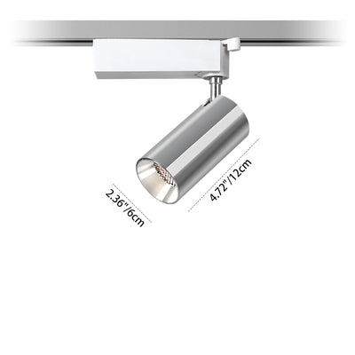 Spot encastré à LED en aluminium réglable - Plafonnier semi-encastré industriel en forme de cylindre pour maison et bureau 