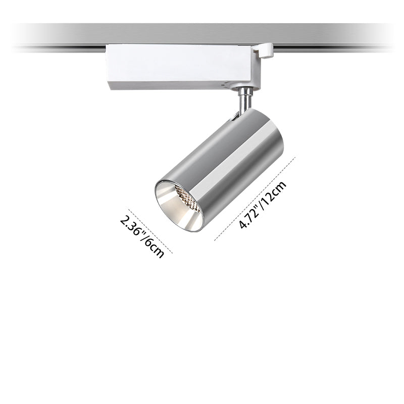 Spot encastré à LED en aluminium réglable - Plafonnier semi-encastré industriel en forme de cylindre pour maison et bureau 