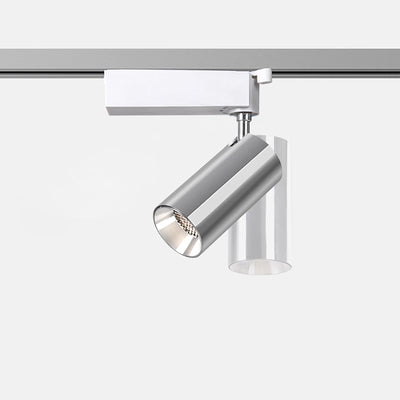 Spot encastré à LED en aluminium réglable - Plafonnier semi-encastré industriel en forme de cylindre pour maison et bureau 