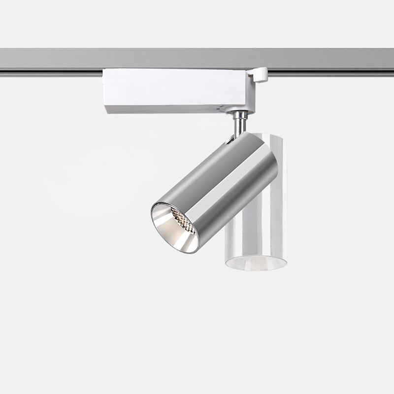 Spot encastré à LED en aluminium réglable - Plafonnier semi-encastré industriel en forme de cylindre pour maison et bureau 