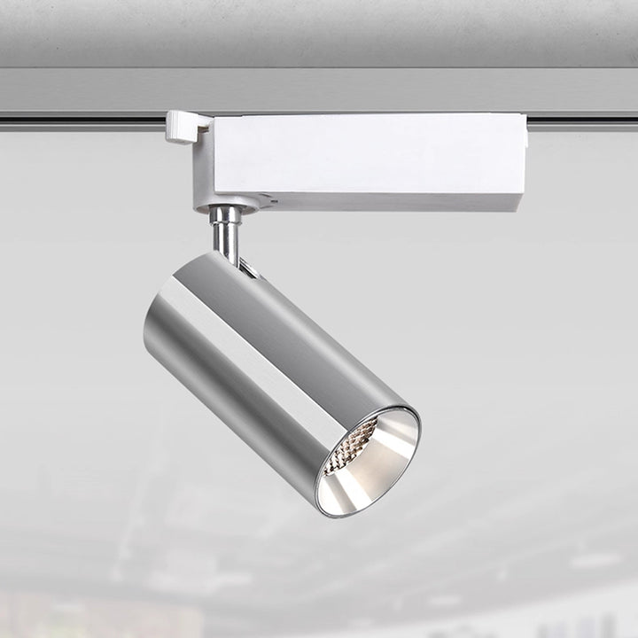 Spot encastré à LED en aluminium réglable - Plafonnier semi-encastré industriel en forme de cylindre pour maison et bureau 