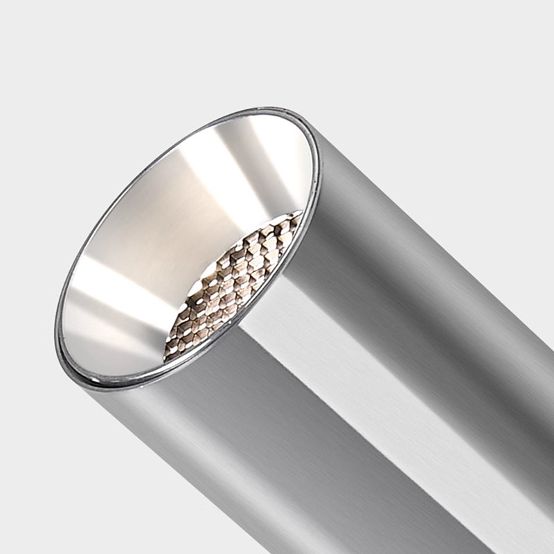 Spot encastré à LED en aluminium réglable - Plafonnier semi-encastré industriel en forme de cylindre pour maison et bureau 