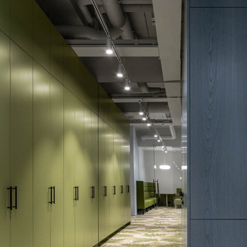 Spot encastré à LED en aluminium réglable - Plafonnier semi-encastré industriel en forme de cylindre pour maison et bureau 