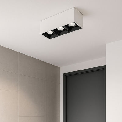 Spot LED encastré monté en surface - Plafonnier minimaliste en aluminium pour salon 