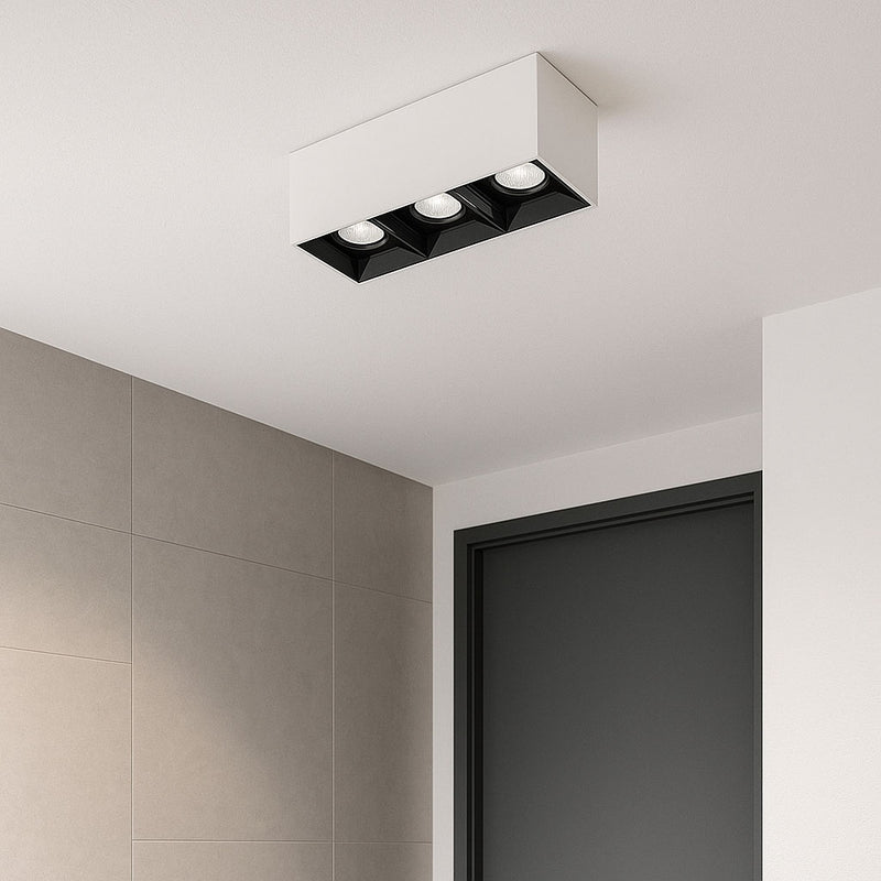 Spot LED encastré monté en surface - Plafonnier minimaliste en aluminium pour salon 