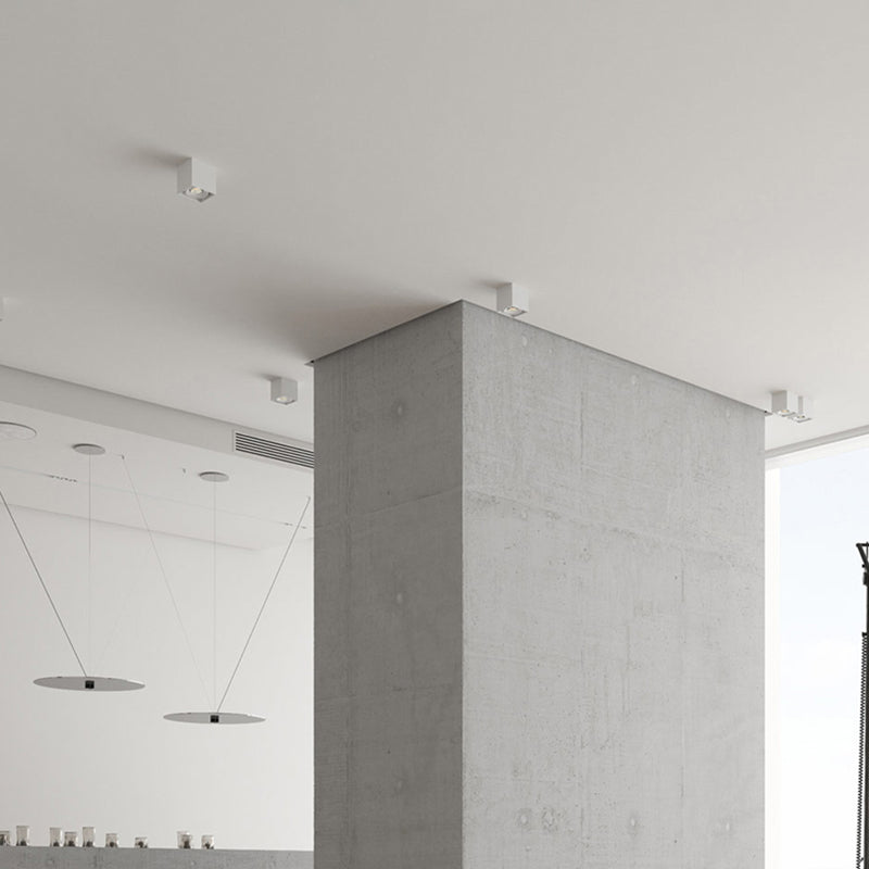 Spot LED encastré monté en surface - Plafonnier minimaliste en aluminium pour salon 