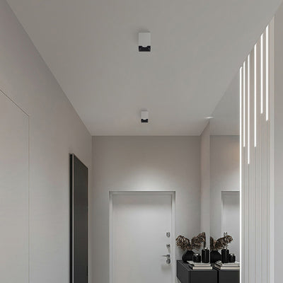 Spot LED encastré monté en surface - Plafonnier minimaliste en aluminium pour salon 