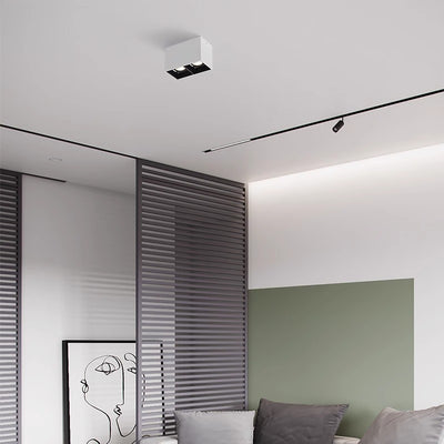 Spot LED encastré monté en surface - Plafonnier minimaliste en aluminium pour salon 