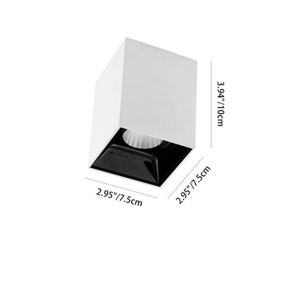 Spot LED encastré monté en surface - Plafonnier minimaliste en aluminium pour salon 