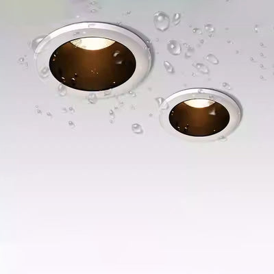 Spot LED encastré étanche - Plafonnier encastré rond en aluminium pour salle de bain 