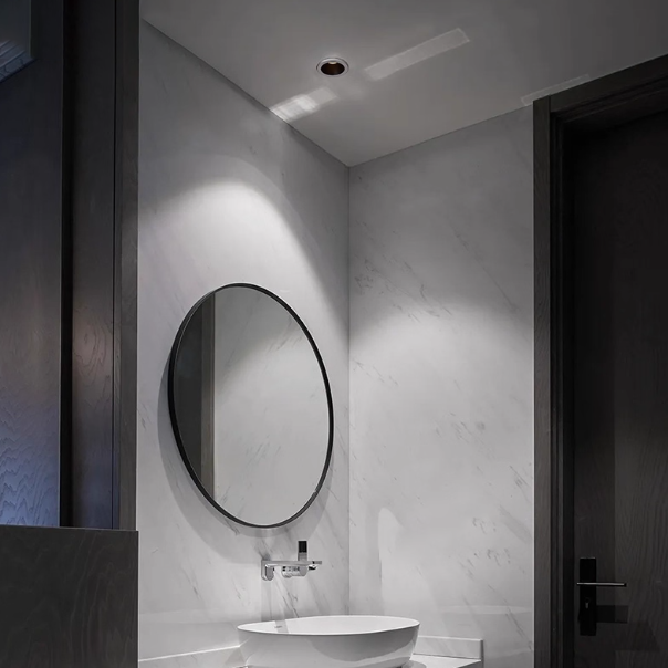 Spot LED encastré étanche - Plafonnier encastré rond en aluminium pour salle de bain 