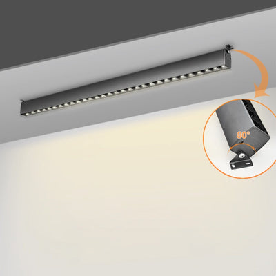 90° Rotatable Linear LED Flush Mount Ceiling Light - Adjustable Wall Washer Light For Home Office