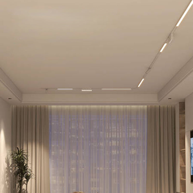 Ultra-Thin Surface Mounted Magnetic Track Light - Adjustable Spotlight Flush Mount Ceiling Light For Living Room