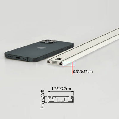 Ultra-Thin Surface Mounted Magnetic Track Light - Adjustable Spotlight Flush Mount Ceiling Light For Living Room