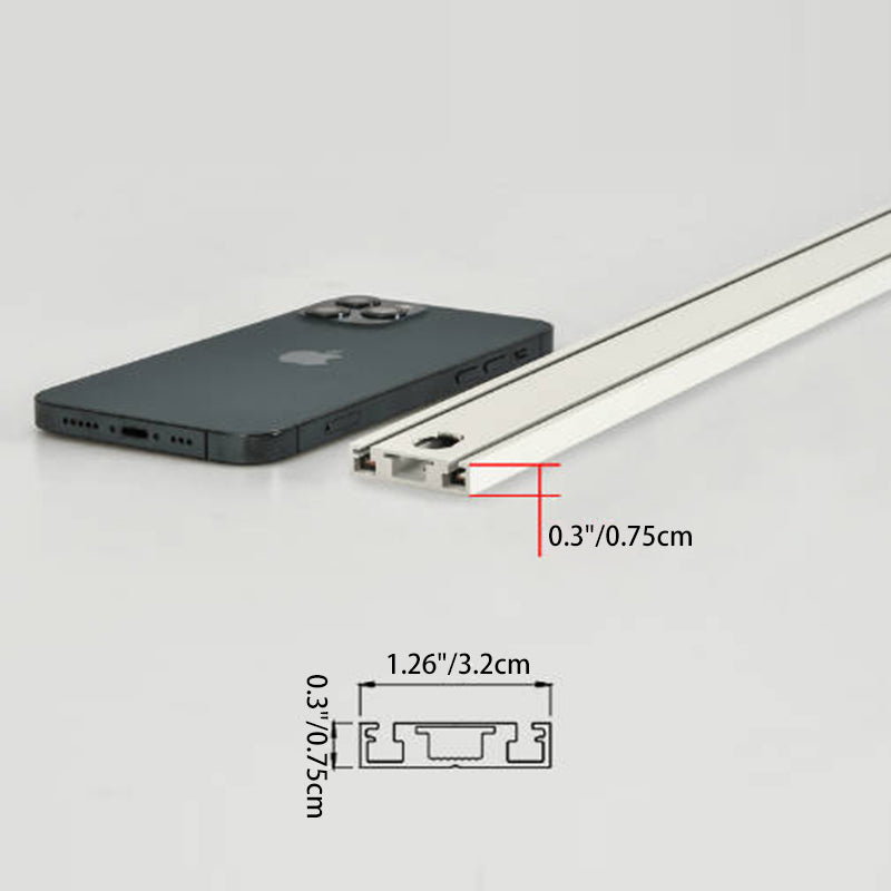 Ultra-Thin Surface Mounted Magnetic Track Light - Adjustable Spotlight Flush Mount Ceiling Light For Living Room