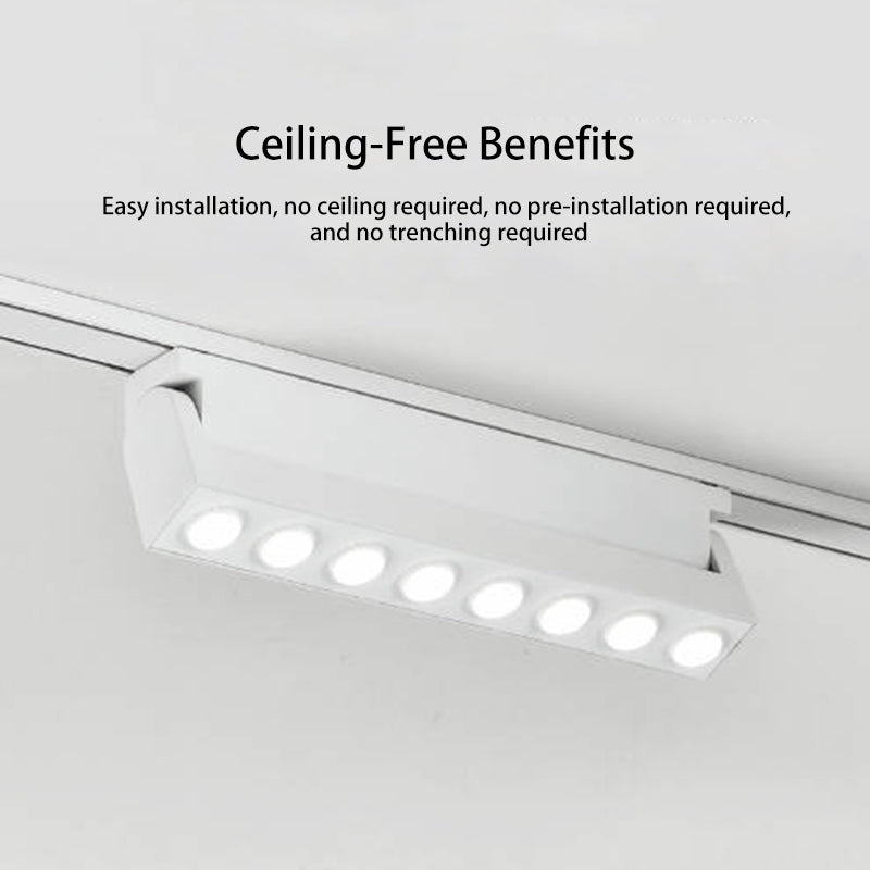 Ultra-Thin Surface Mounted Magnetic Track Light - Adjustable Spotlight Flush Mount Ceiling Light For Living Room